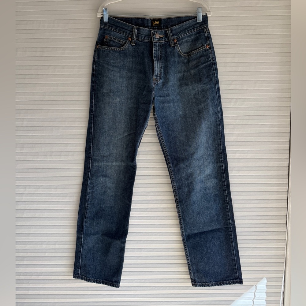 Lee Men's Dark Denim Relaxed Fit Straight Jeans